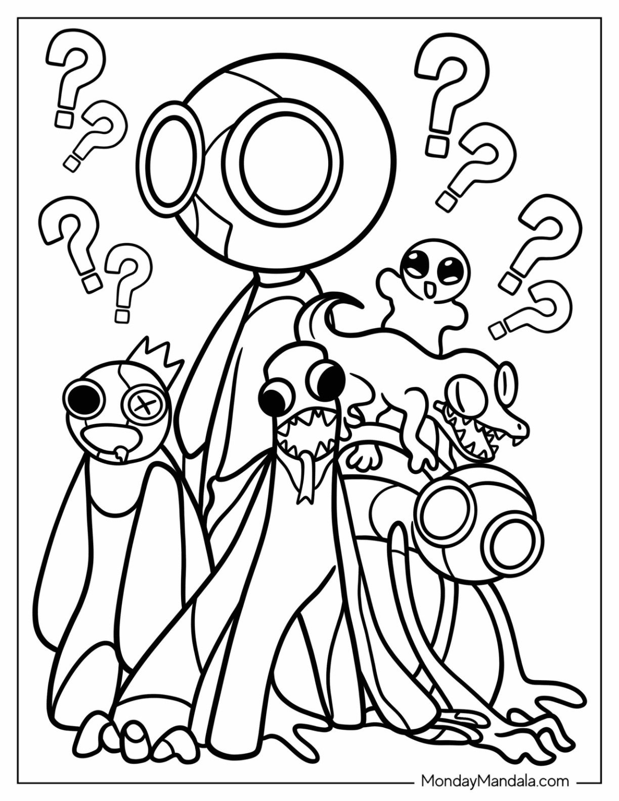 20 Rainbow Friends Coloring Pages (Free Pdf Printables) throughout Red Rainbow Friends Printable