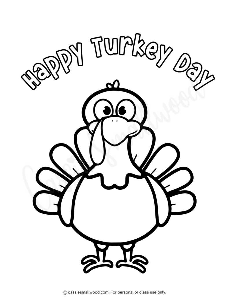 24 Cute Turkey Coloring Pages - Cassie Smallwood throughout Cute Turkey Coloring Pages Printable
