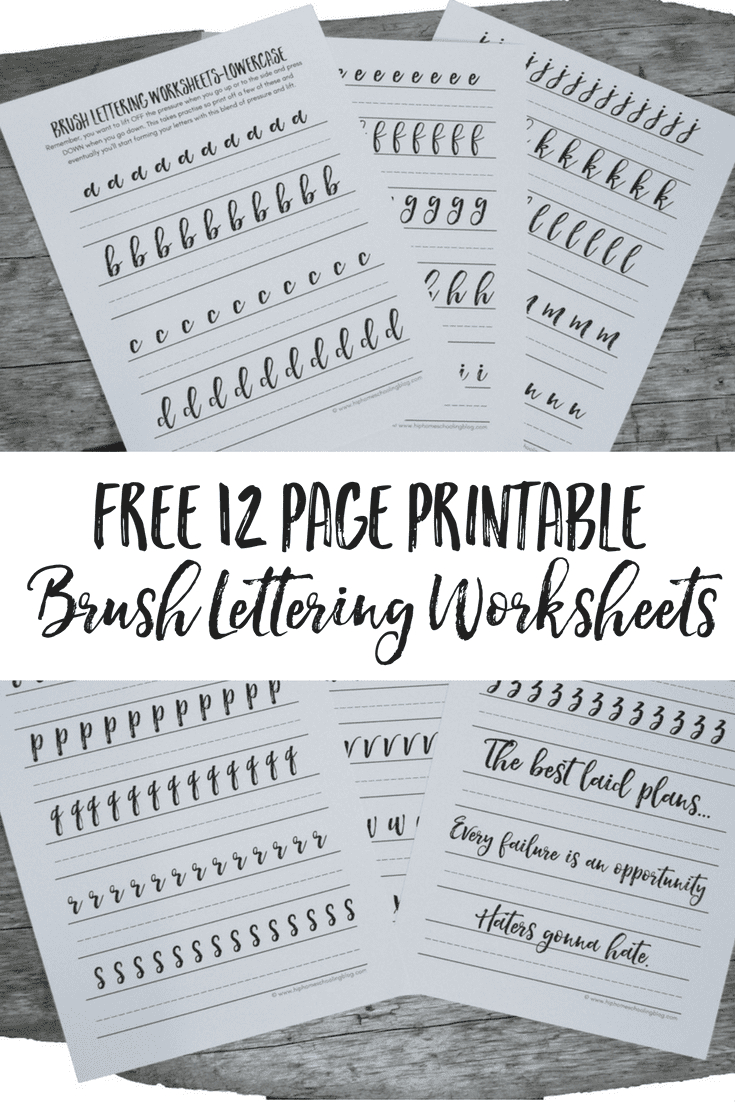 25+ Free Brush Lettering Practice Sheets with Brush Lettering Practice Sheets Printable Free