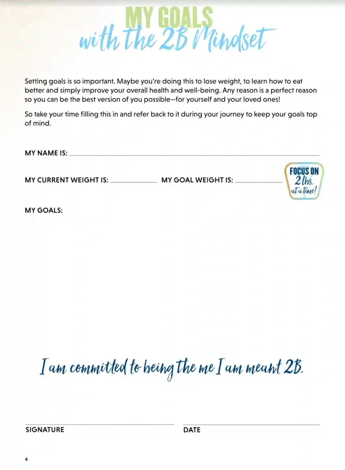 2B Mindset Tracker ≡ Fill Out Printable Pdf Forms Online regarding Free Printable 2B Mindset Tracker