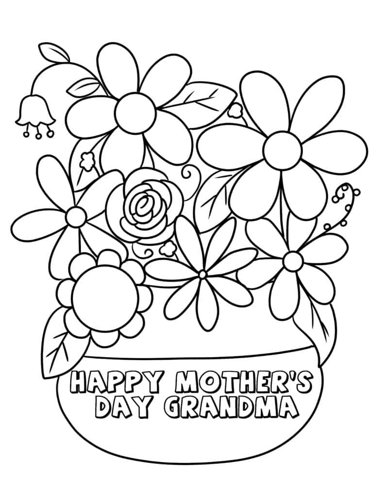 3 &amp;quot;Happy Mother&amp;#039;S Day, Grandma&amp;quot; Coloring Pages - Freebie Finding Mom with Mother&amp;amp;#039;s Day Printable For Grandma