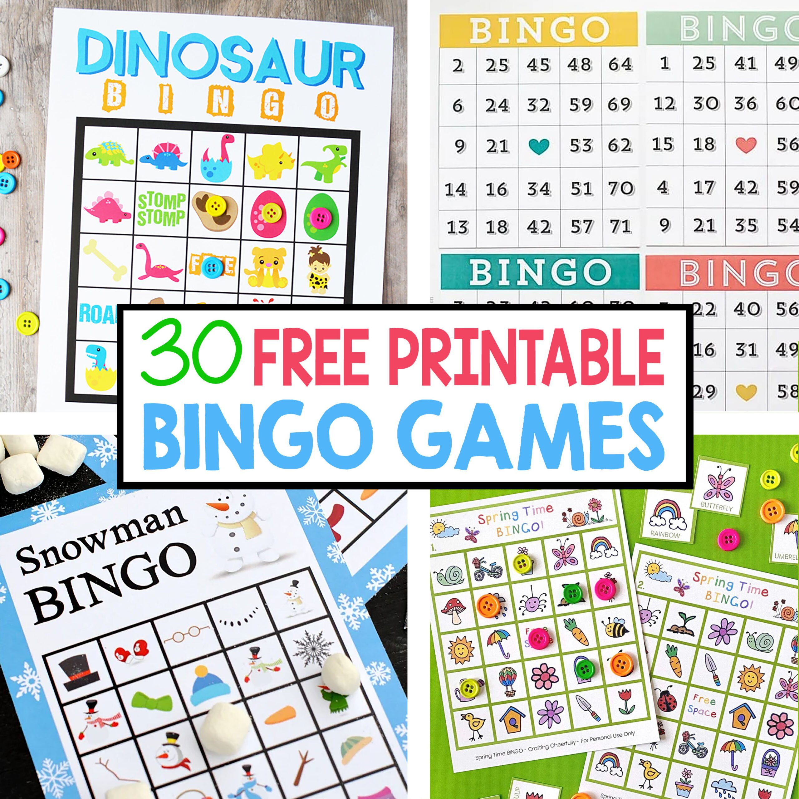30 Free Printable Bingo Games - Crafting Cheerfully pertaining to Free Printable Bingo Game Cards