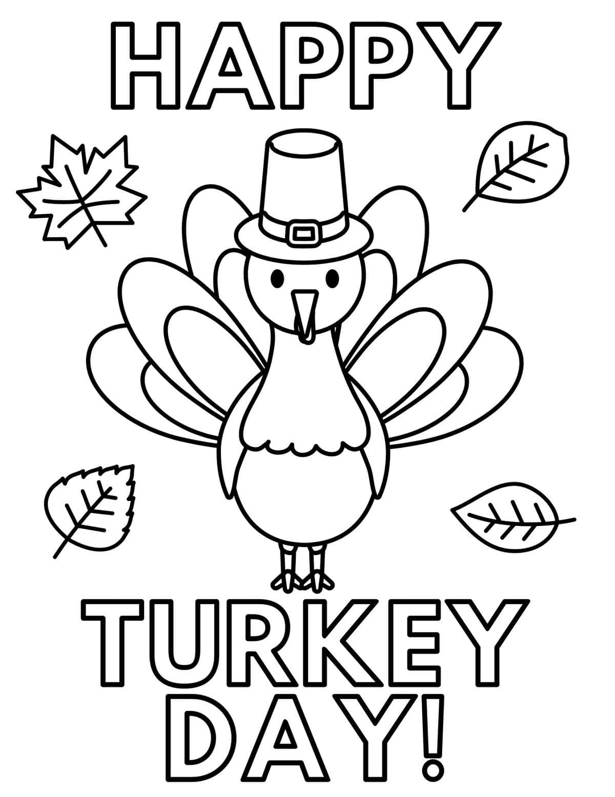 30 Free Thanksgiving Turkey Coloring Pages For Kids - Prudent throughout Free Thanksgiving Turkey Printables