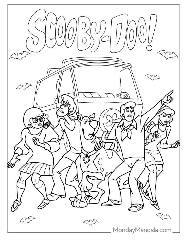 30 Scooby-Doo Coloring Pages (Free Pdf Printables) regarding Free Printable Scooby Doo Party Printables
