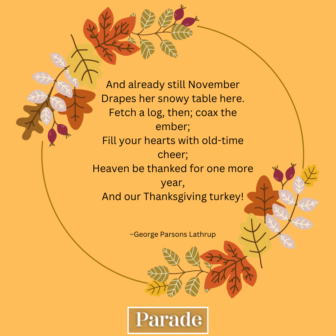 30 Thanksgiving Poems To Read At The Table - Parade throughout Happy Thanksgiving Poems Quotes