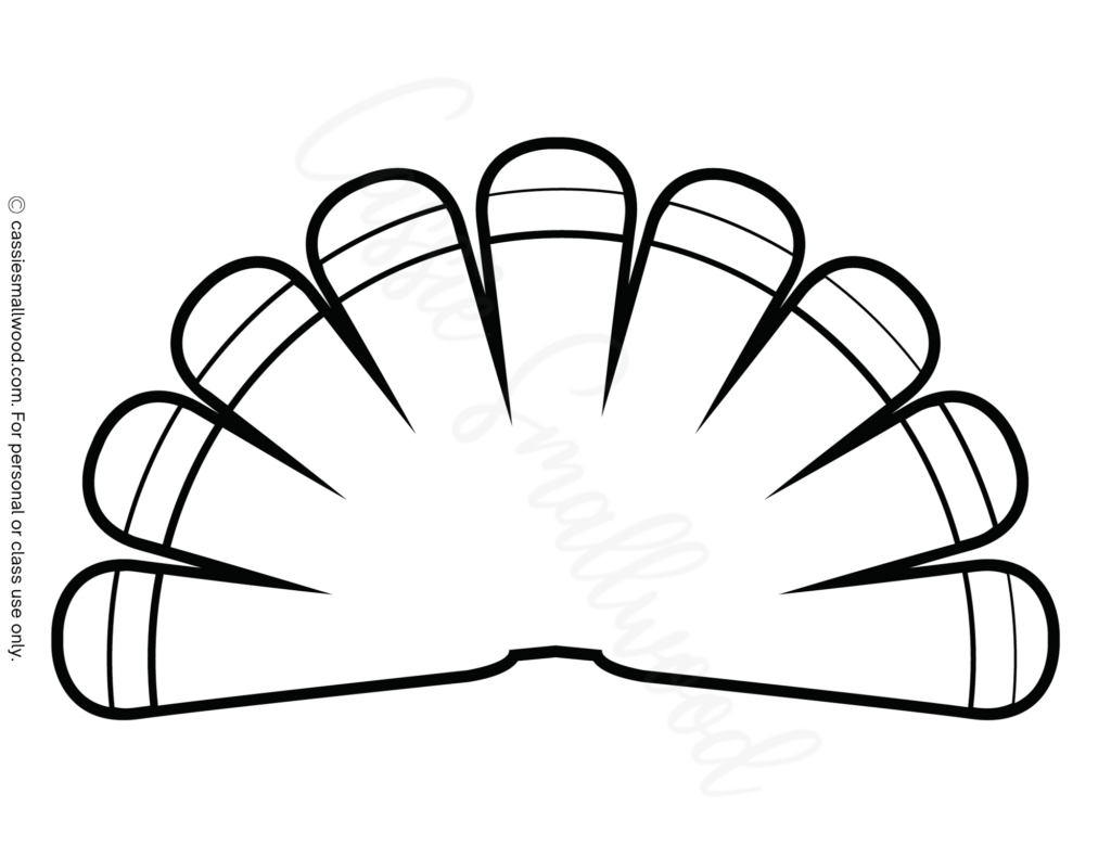 31 Cutest Turkey Templates - Cassie Smallwood throughout Turkey Feather Pattern Printable