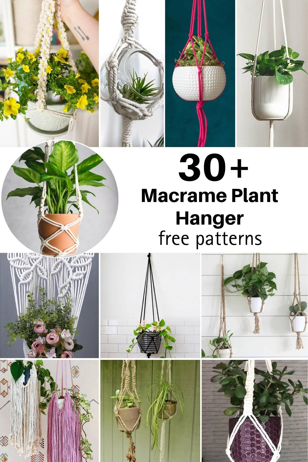 32 Easy Macramé Plant Hanger Patterns • Made From Yarn intended for Printable Free Macrame Plant Hanger Pattern