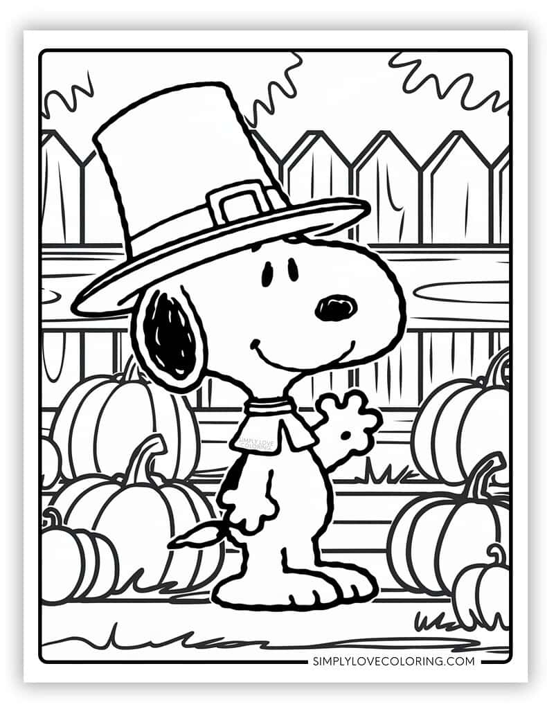 36 Snoopy Coloring Pages (Free Pdf Printables) – Simply Love Coloring throughout Printable Charlie Brown Thanksgiving Coloring Pages