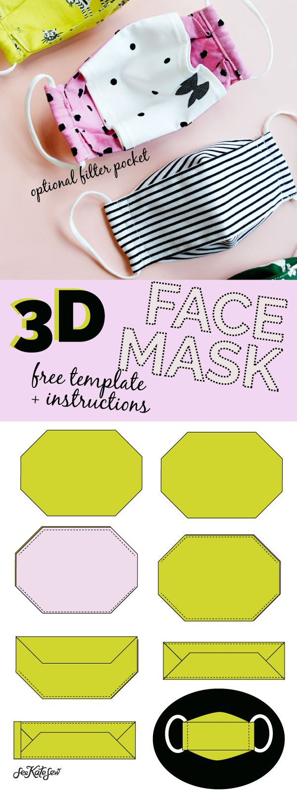 3D Mask Template - The Most Comfortable Face Mask pertaining to Free Printable 3d Face Mask Pattern