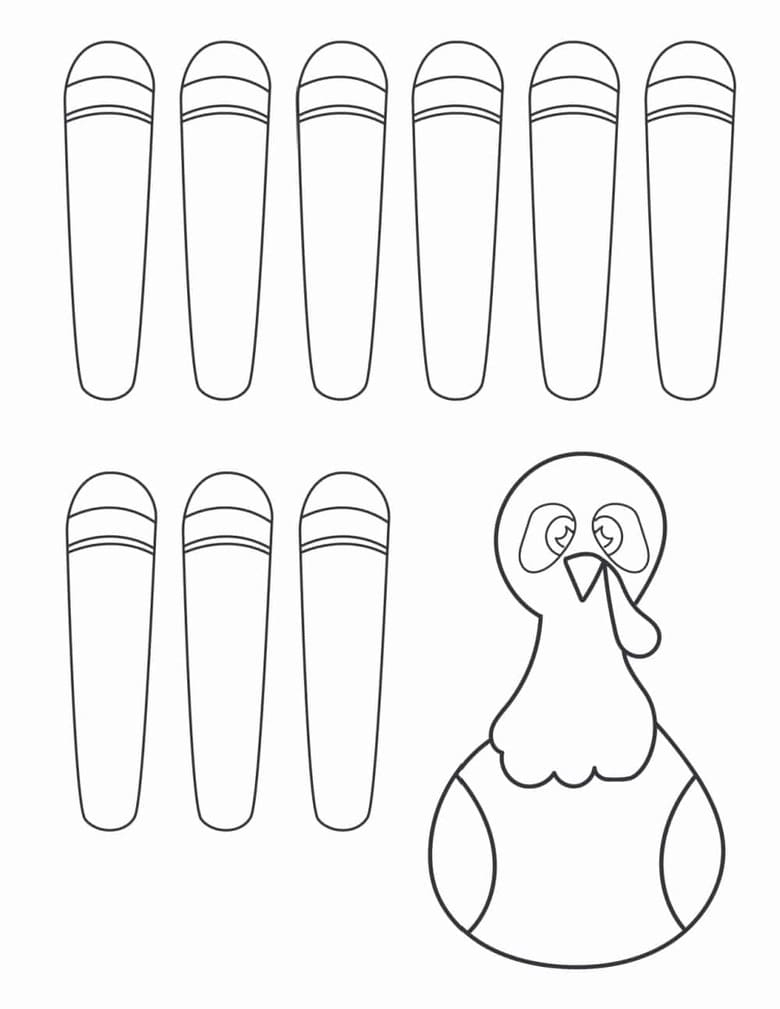 4 Free Turkey Template Printables in Printable Turkey Body Template