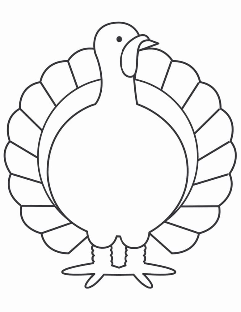 4 Free Turkey Template Printables with regard to Free Turkey Printable Template