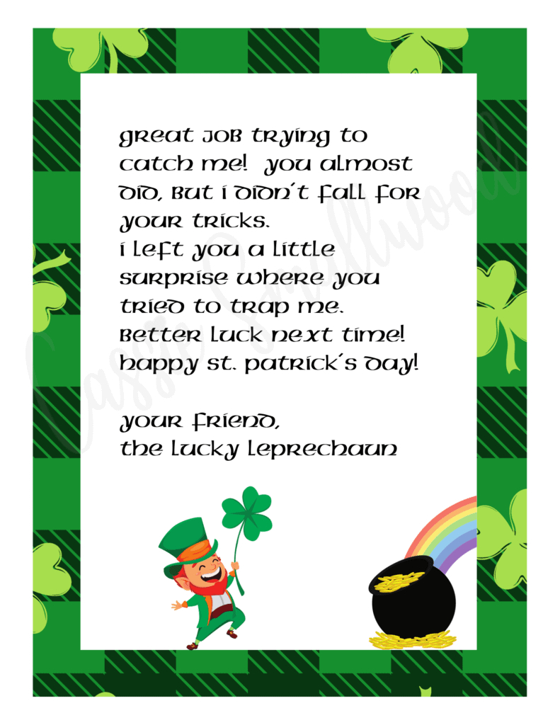 4 Funny Free Printable Leprechaun Letters And Notes - Cassie Smallwood inside Letter From Leprechaun Free Printable
