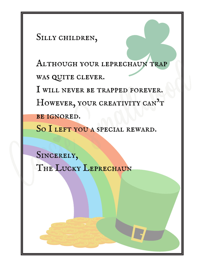 4 Funny Free Printable Leprechaun Letters And Notes - Cassie Smallwood regarding Free Printable Leprechaun Trap Letter