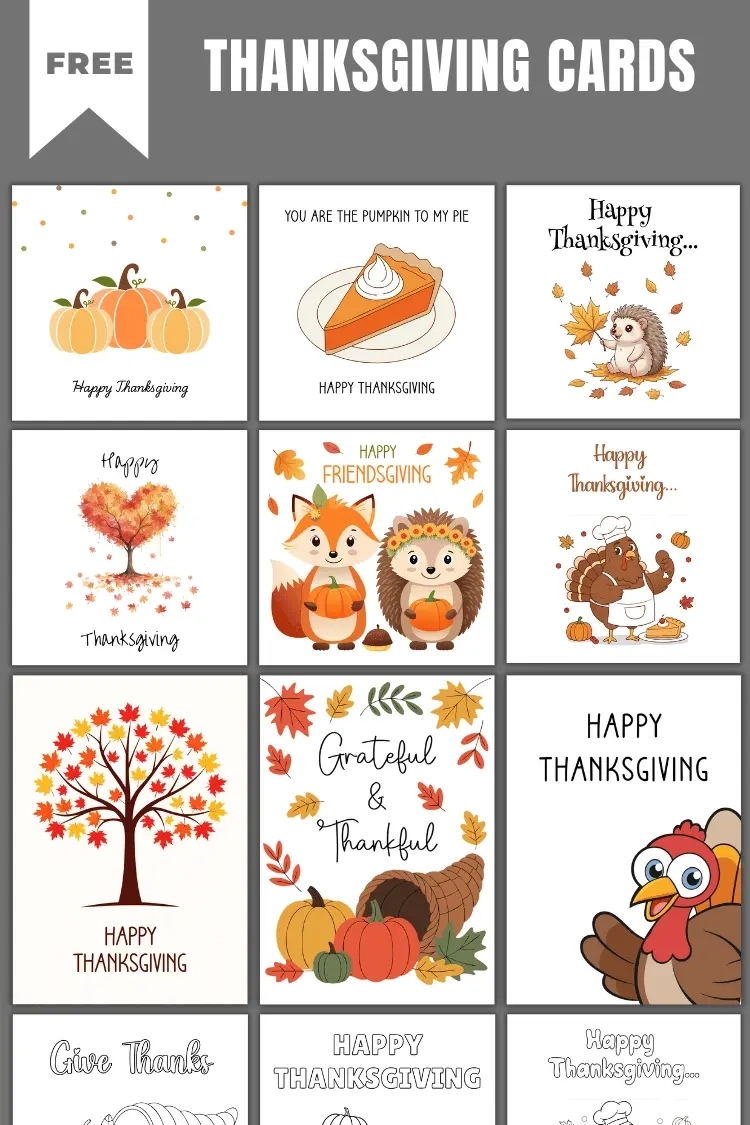 40+ Free Printable Thanksgiving Cards 2025 within Thanksgiving 2025 Pictures Printable