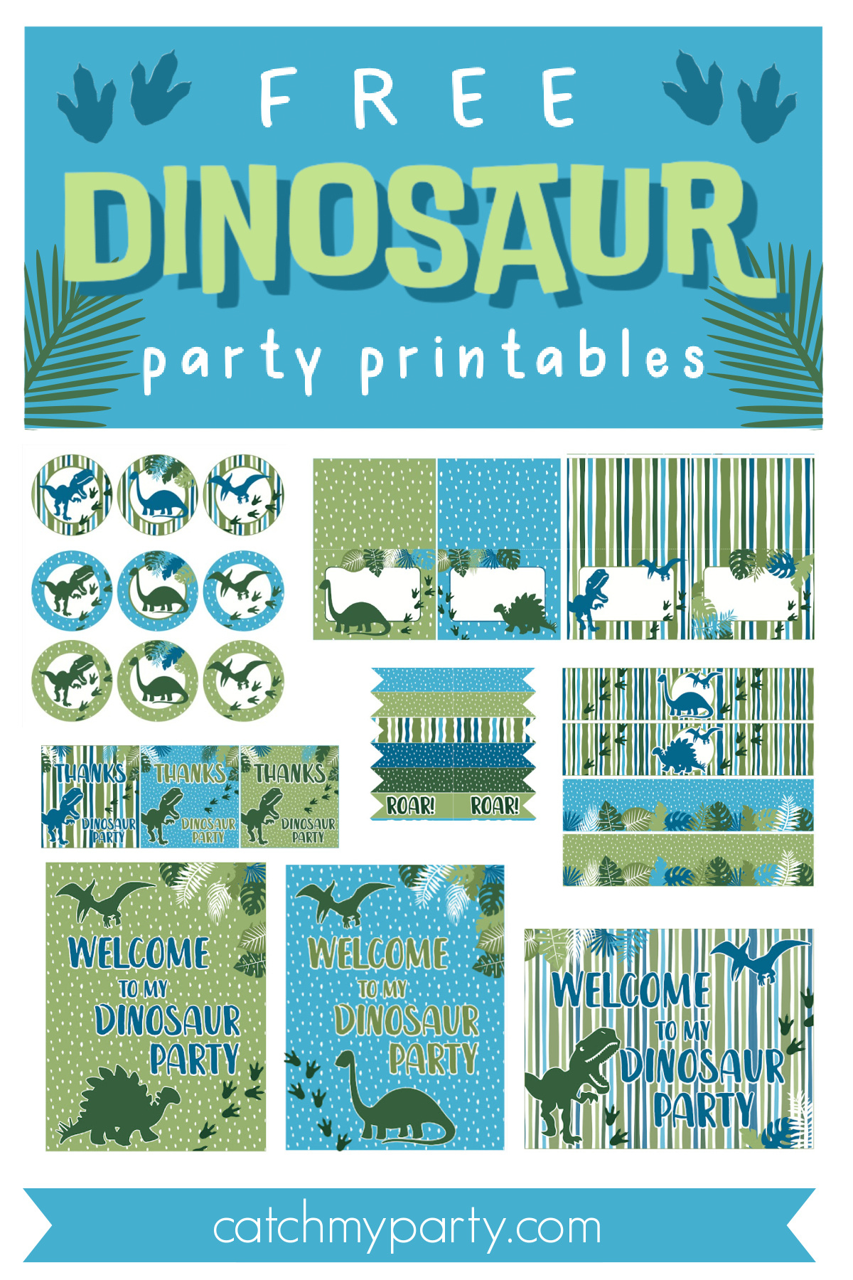 40 Incredible Dinosaur Party Ideas To Make You Roar! | Catch My Party throughout Free Printables Dinosaur Party