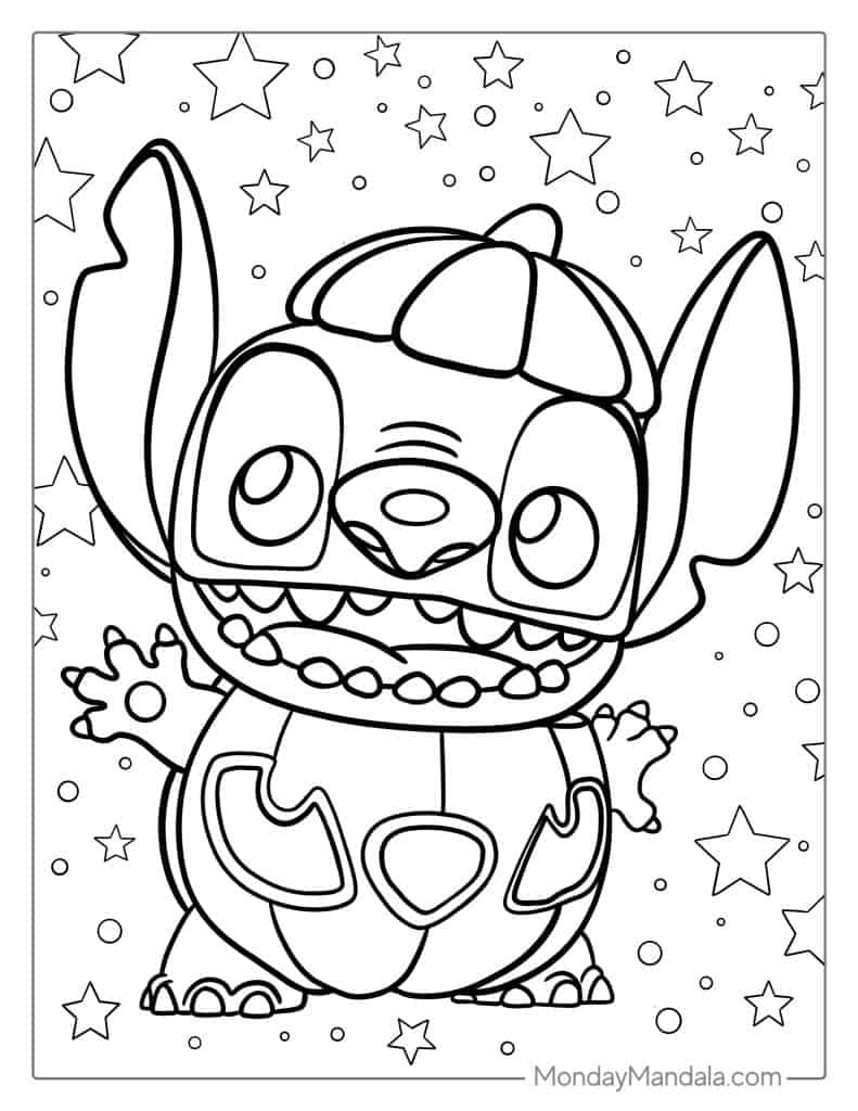 42 Lilo &amp;amp; Stitch Coloring Pages (Free Pdf Printables) inside Stitch Thanksgiving Coloring Pages Printable