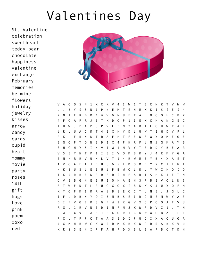 4Th Grade Valentine&amp;#039;S Day Party Crossword - Wordmint throughout Valentine&amp;amp;#039;s Day Crossword Puzzles Printable