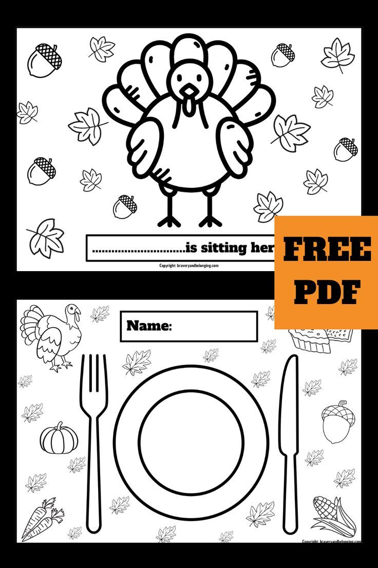5 Free Thanksgiving Placemats Kids Will Love! intended for Printable Coloring Thanksgiving Placemats