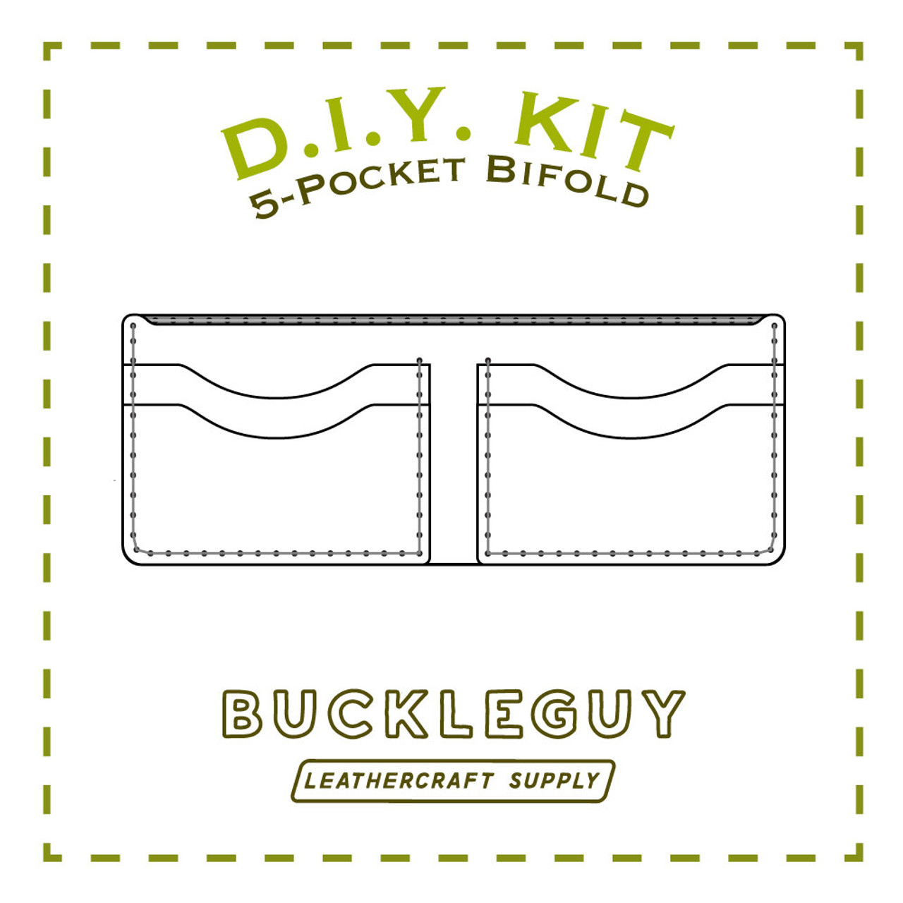 5-Pocket Bifold Wallet Pattern, Pdf Template - Buckleguy with Free Printable Wallet Patterns