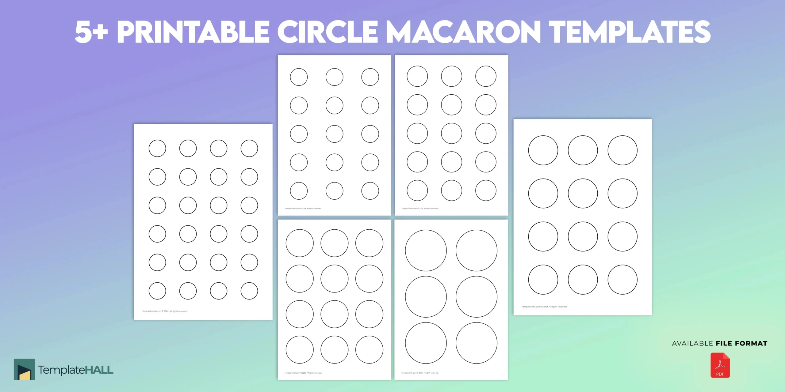 5+ Printable Macaron Circle Templates (Free Pdf) inside Macaron Template Printable Free