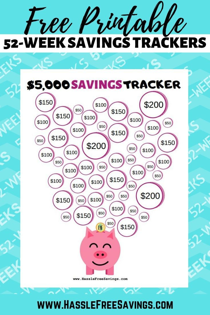 52-Week Money Challenge Chart regarding Savings Challenges Free Printable