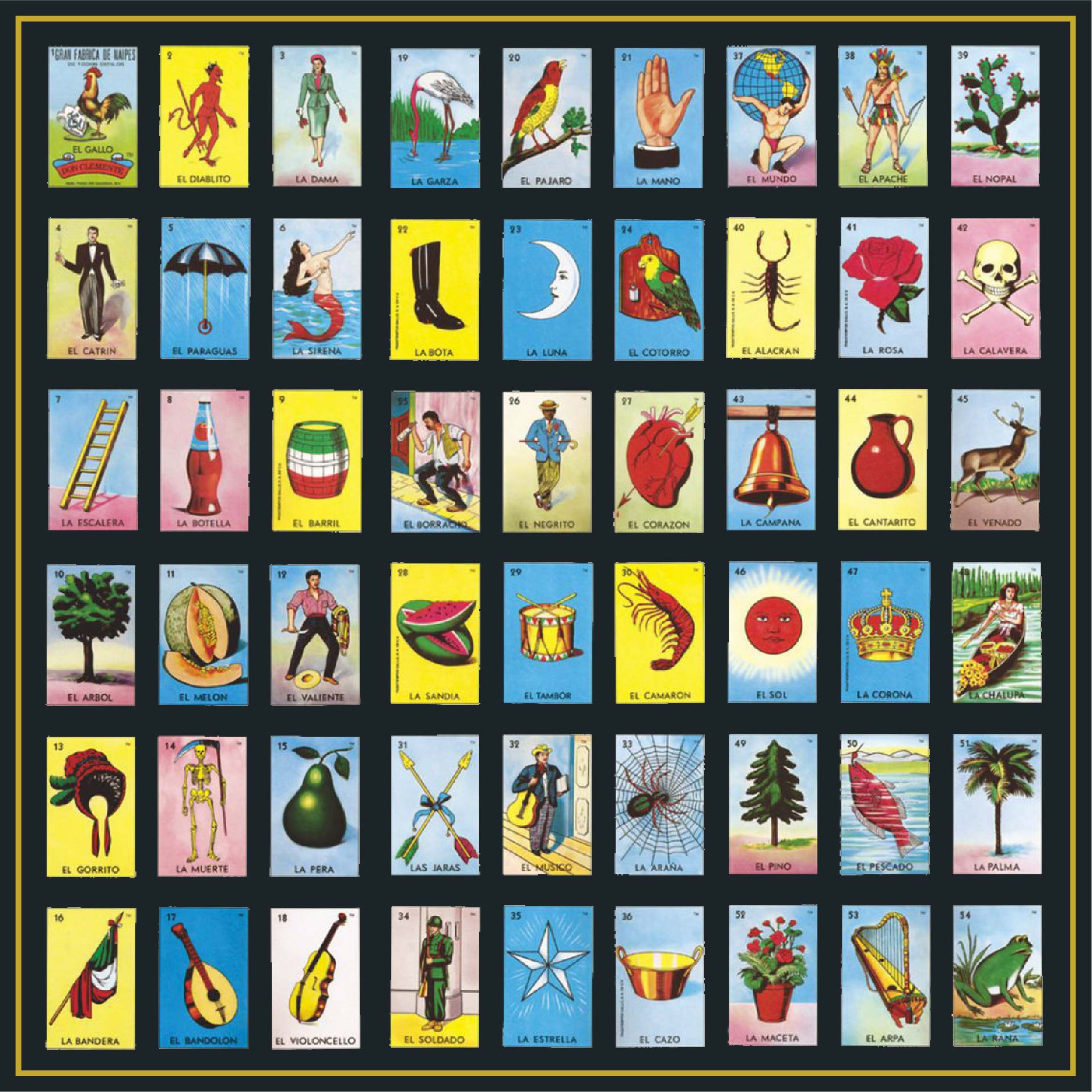 54 Cartas De Loteria Mexicana throughout Free Printable Loteria Mexicana Cartas