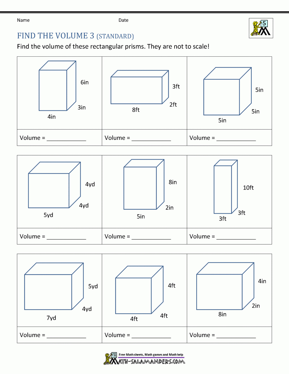 5Th Grade Volume Worksheets intended for Capacity Worksheet Printable Free