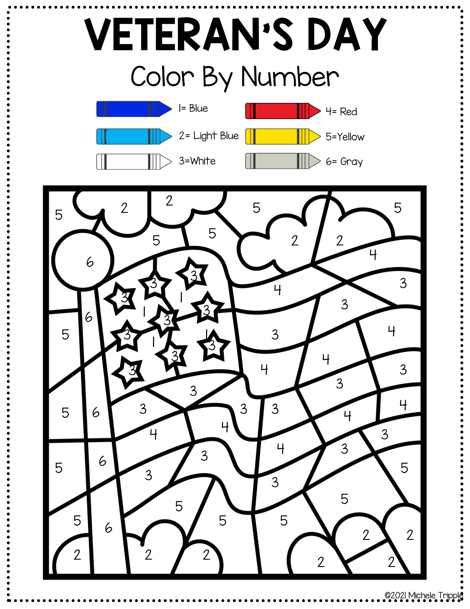 6 Veteran&amp;#039;S Day Colornumber | Printable Veteran&amp;#039;S Day Coloring inside Free Printable Veterans Day Color By Number