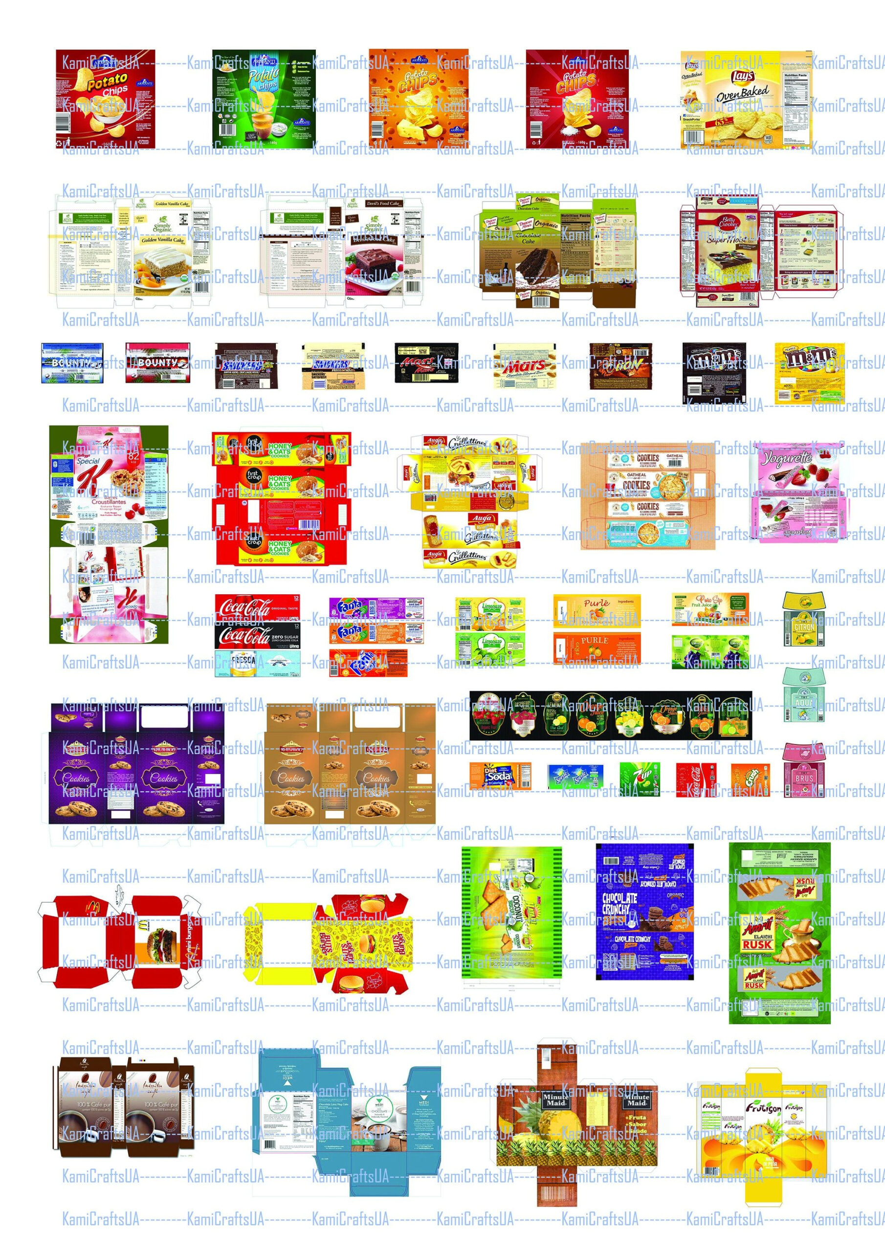 60 Printable Miniature Food Packaging For Miniature Dollhouse 1:12 with Free 1 12 Scale Printables Food