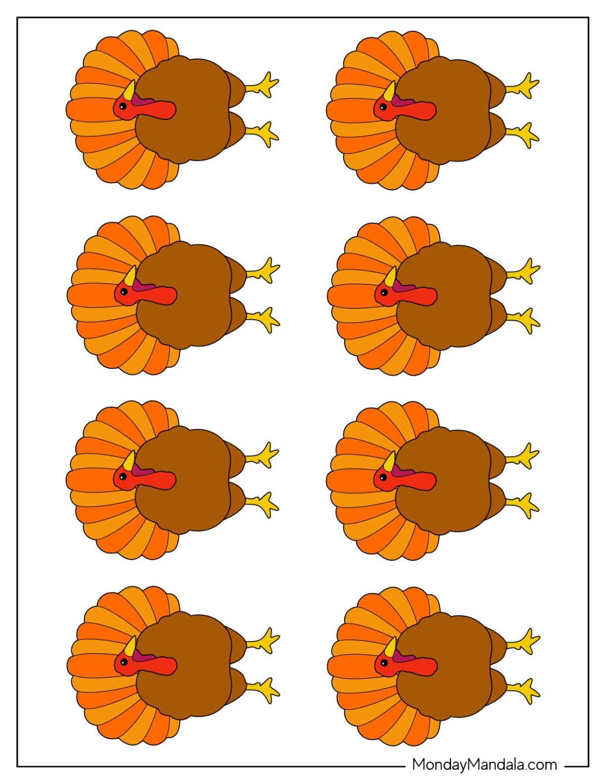 62 Turkey Templates (Free Pdf Printables) intended for Printable Turkey Template
