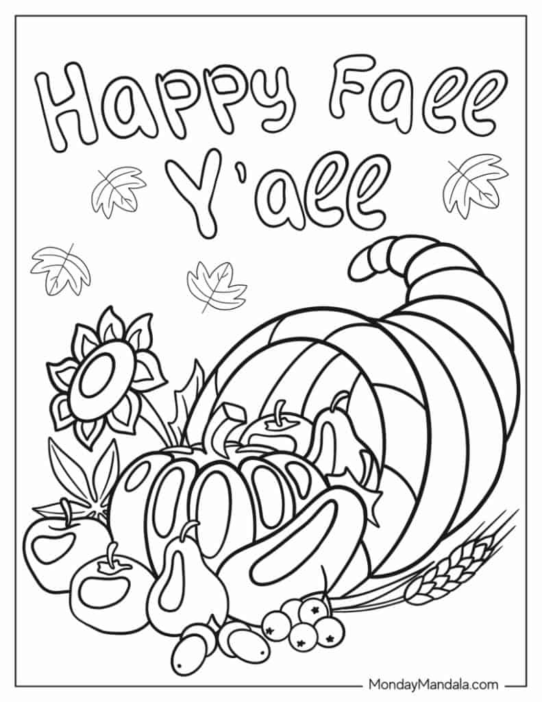 67 Thanksgiving Coloring Pages (Free Pdf Printables) regarding Happy Thanksgiving Coloring Pages Free Printable