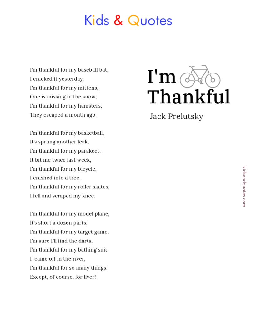 7 Beautiful Thanksgiving Poems For Kids That Are Printable &amp;amp; Free for Free Printable Thanksgiving Poems For Preschoolers