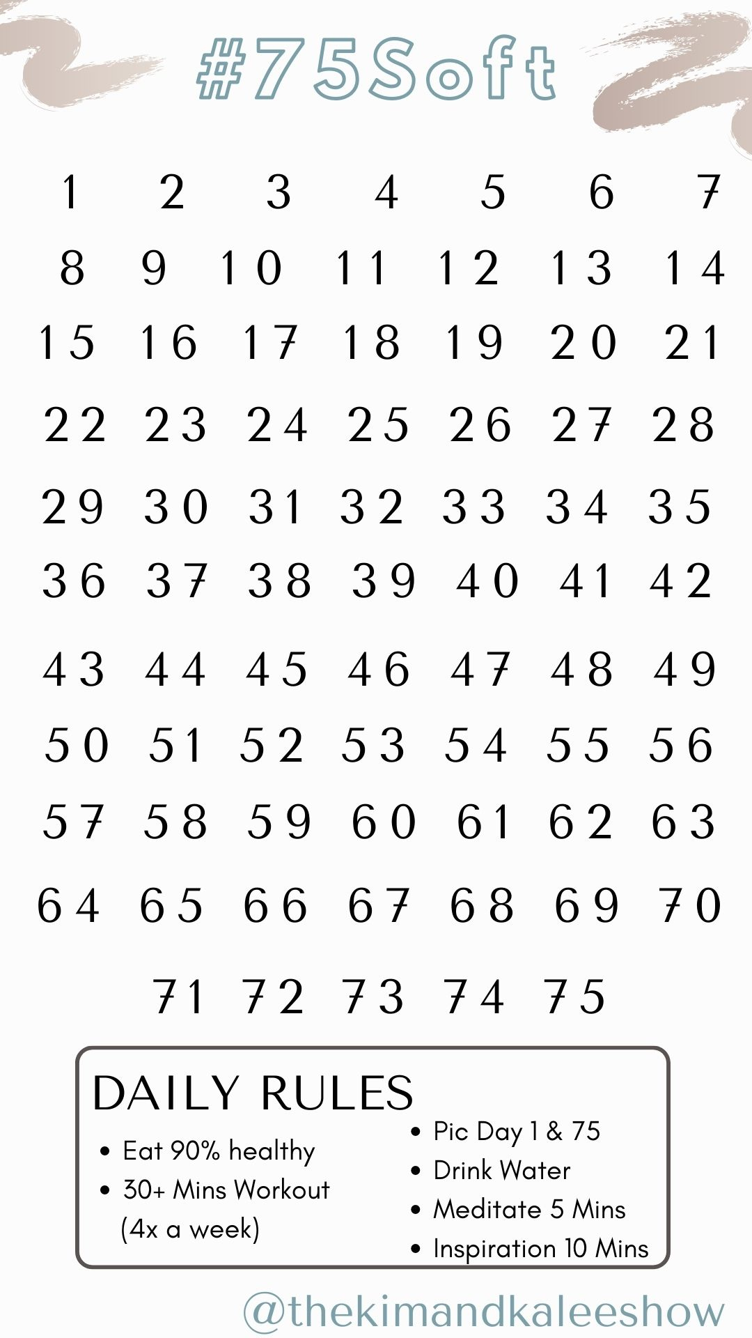 75 Soft Challenge – The Rules, Printables & Meal Plan throughout 75 Soft Challenge Printable Free