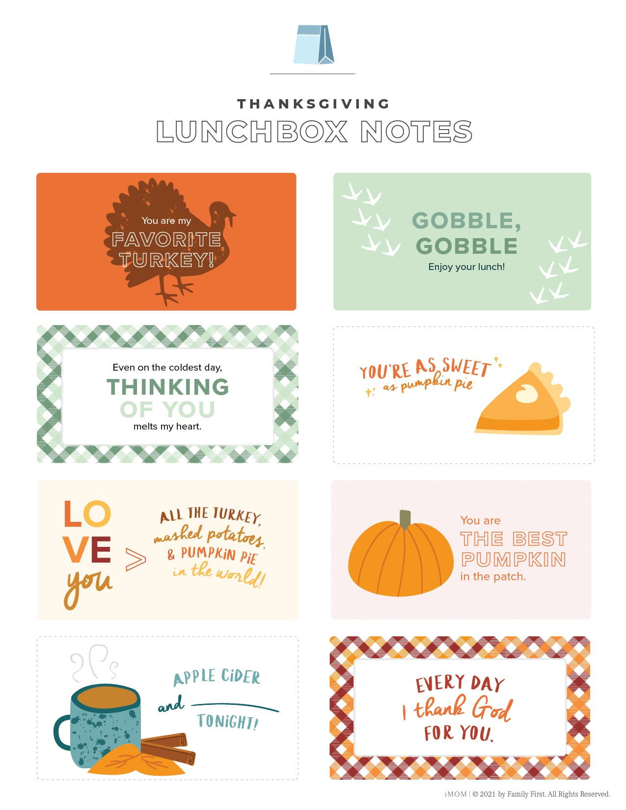 8 Printable Thanksgiving Lunchbox Notes - Imom regarding Free Printable Thanksgiving Notes