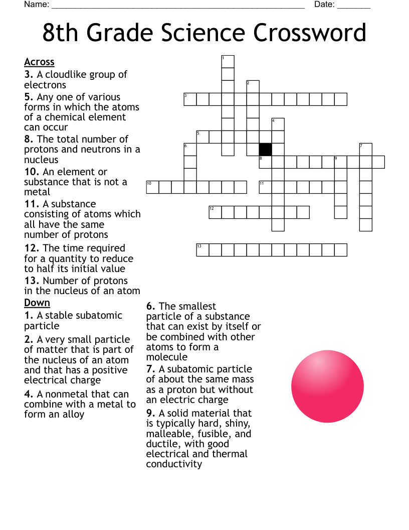 8Th Grade Science Crossword - Wordmint with regard to Printable Crossword Puzzles Science