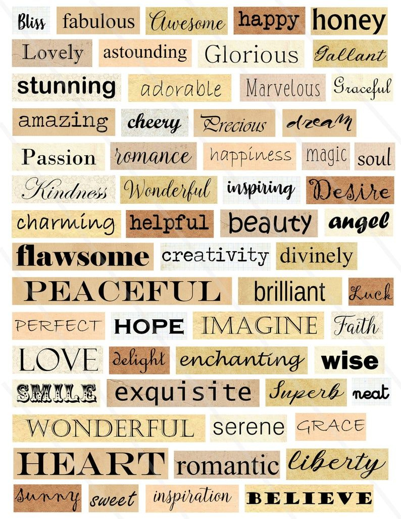 900+ Words Ideas | Words, Scrapbook Printables, Scrapbook Quotes in Free Printable Journal Words