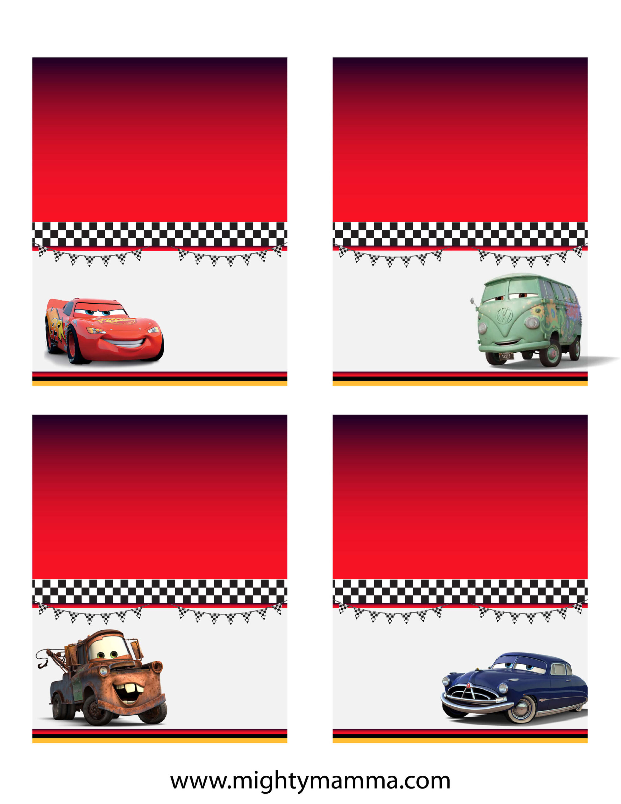 A Cars Birthday Theme – Includes Free Printables! – Mighty Mamma throughout Cars Themed Birthday Party Printables