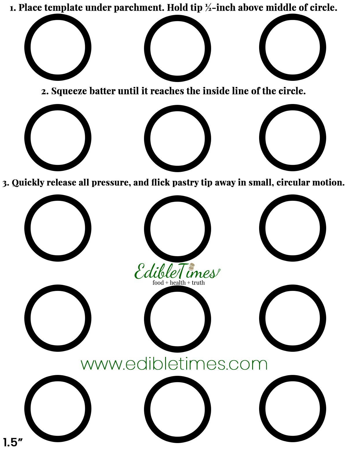 A One-Stop, Free Shop For Macaron Templates | Edible Times in Macaron Template Printable Free