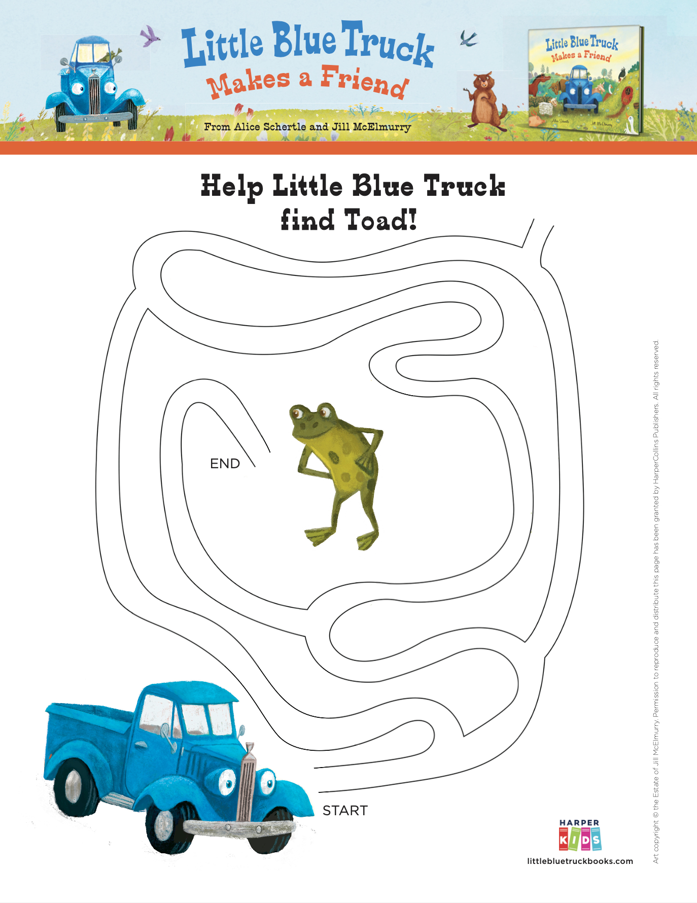 Activities - Fun Printables For Kids - Little Blue Truck with Little Blue Truck Printable