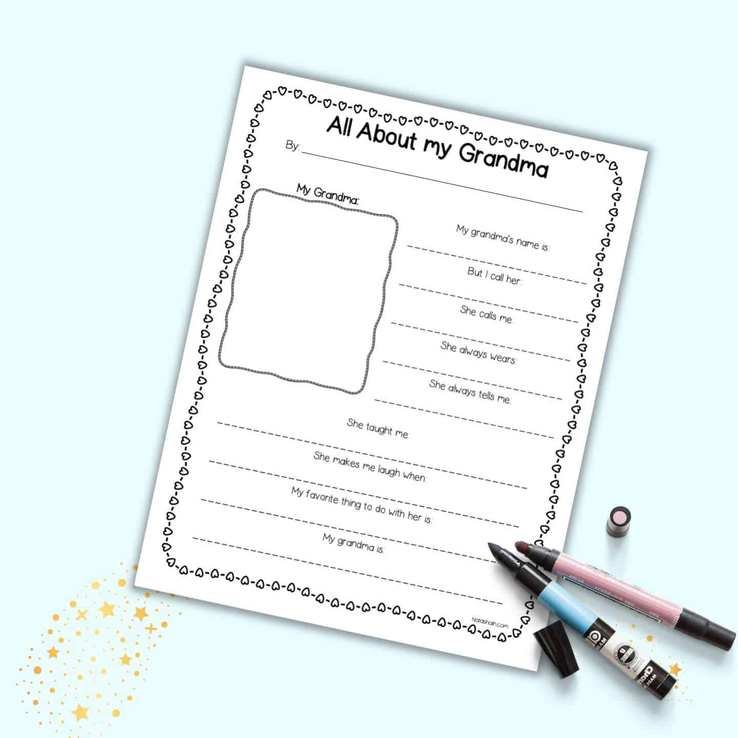 All About My Grandma Free Printable - The Artisan Life in All About My Grandma Free Printable