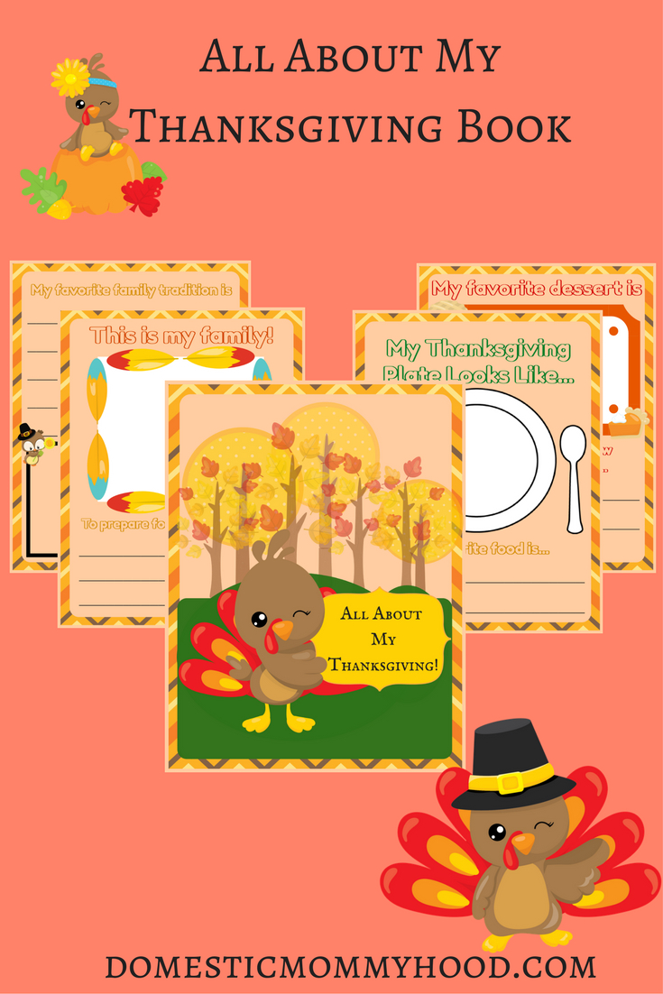 All About My Thanksgiving Printable Activity Book - Domestic Mommyhood in My Thanksgiving Book Printable