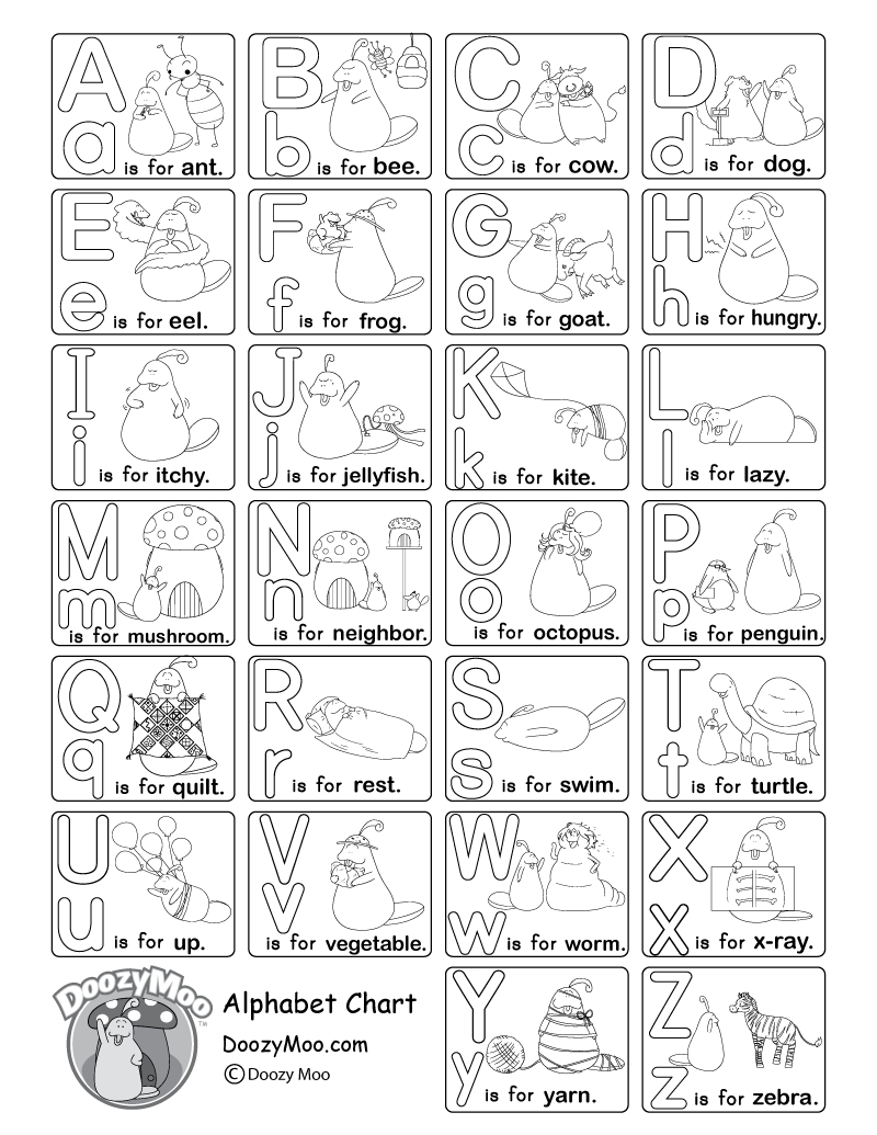 Alphabet Worksheets (Free Printables) - Doozy Moo within Free Printable Abc Books