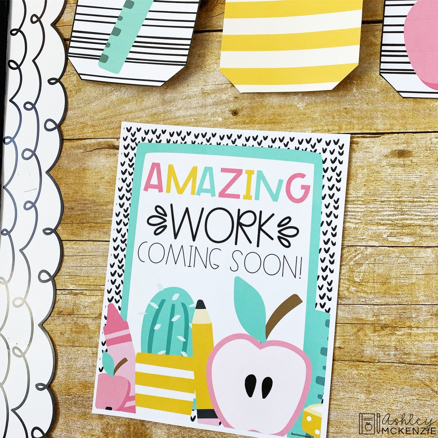Amazing Work Classroom Posters Freebie - Ashley Mckenzie Decor inside Amazing Work Coming Soon Free Printable