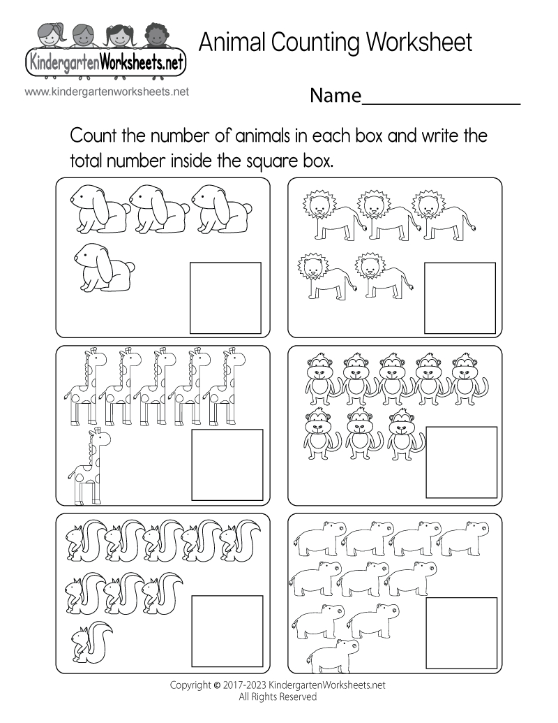 Animal Counting Worksheet - Free Printable, Digital, &amp;amp; Pdf regarding Animal Counting Worksheet Printable