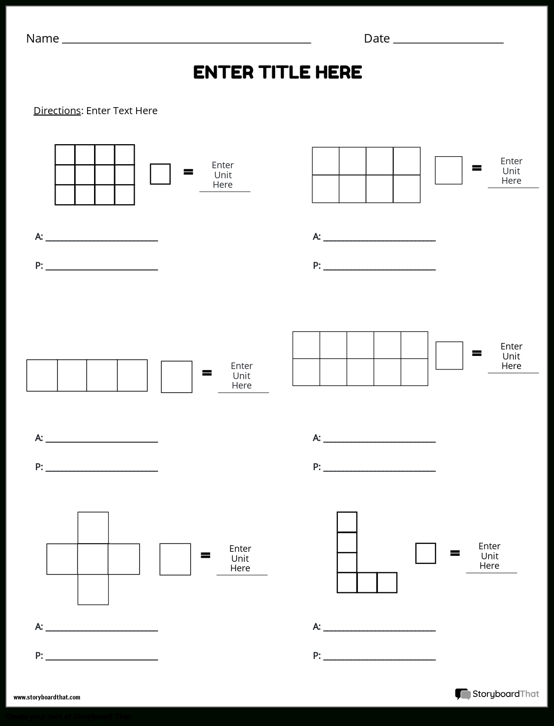 Area And Perimeter Worksheetsstoryboard That (2025) pertaining to Draw Area Square Template Worksheet Printable
