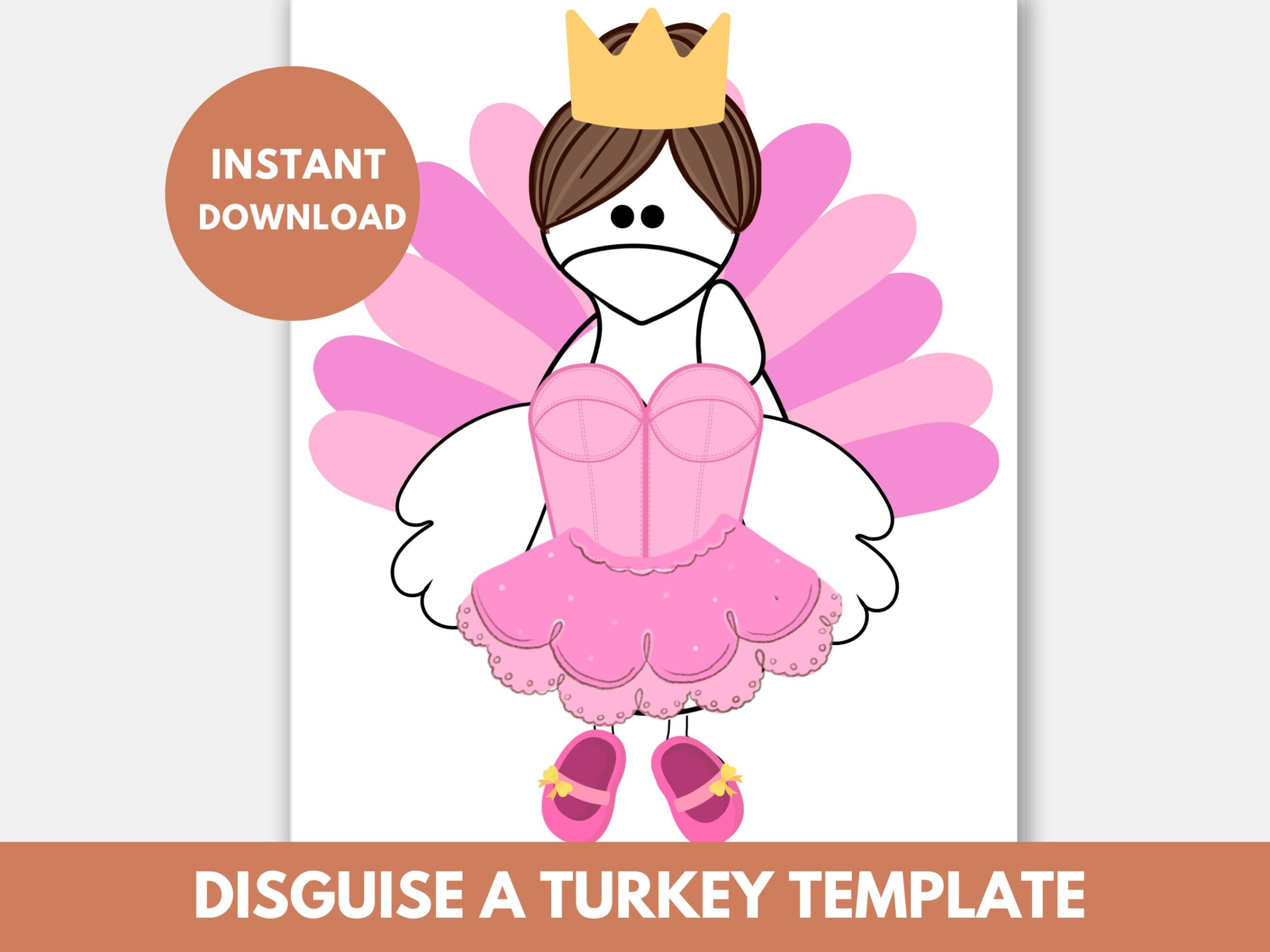 Ballerina Turkey Disguise Template Printable Disguise A Turkey In in Turkey Disguise Project Ballerina