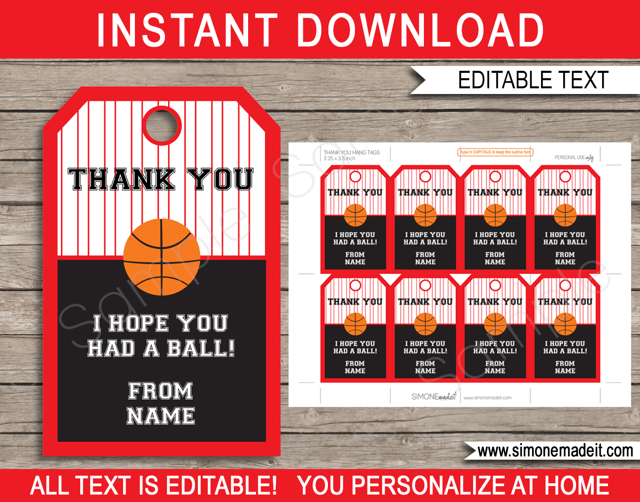 Basketball Favor Tags Template - Colors intended for Free Printable Basketball Tags