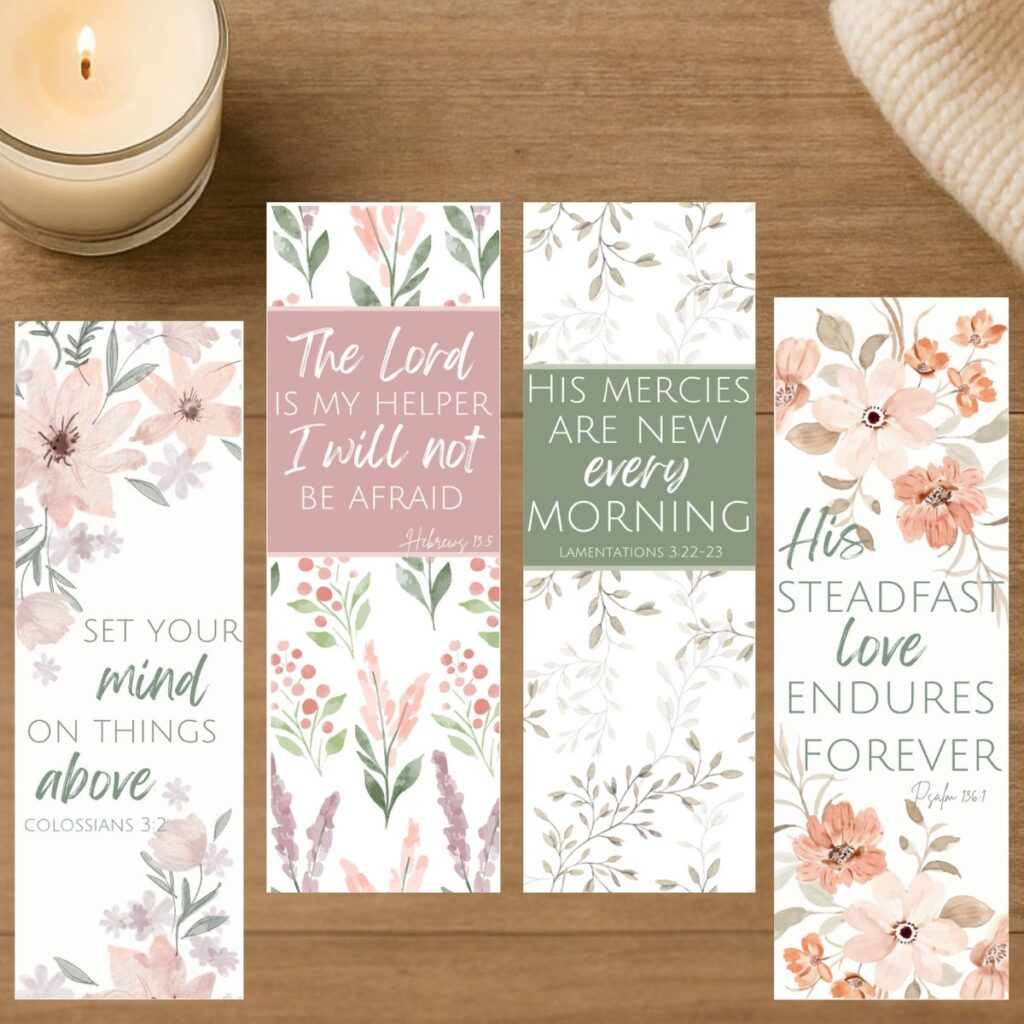 Beautiful Bible Verse Bookmarks - Free Printables - intended for Free Printable Bible Verse Bookmark Printable
