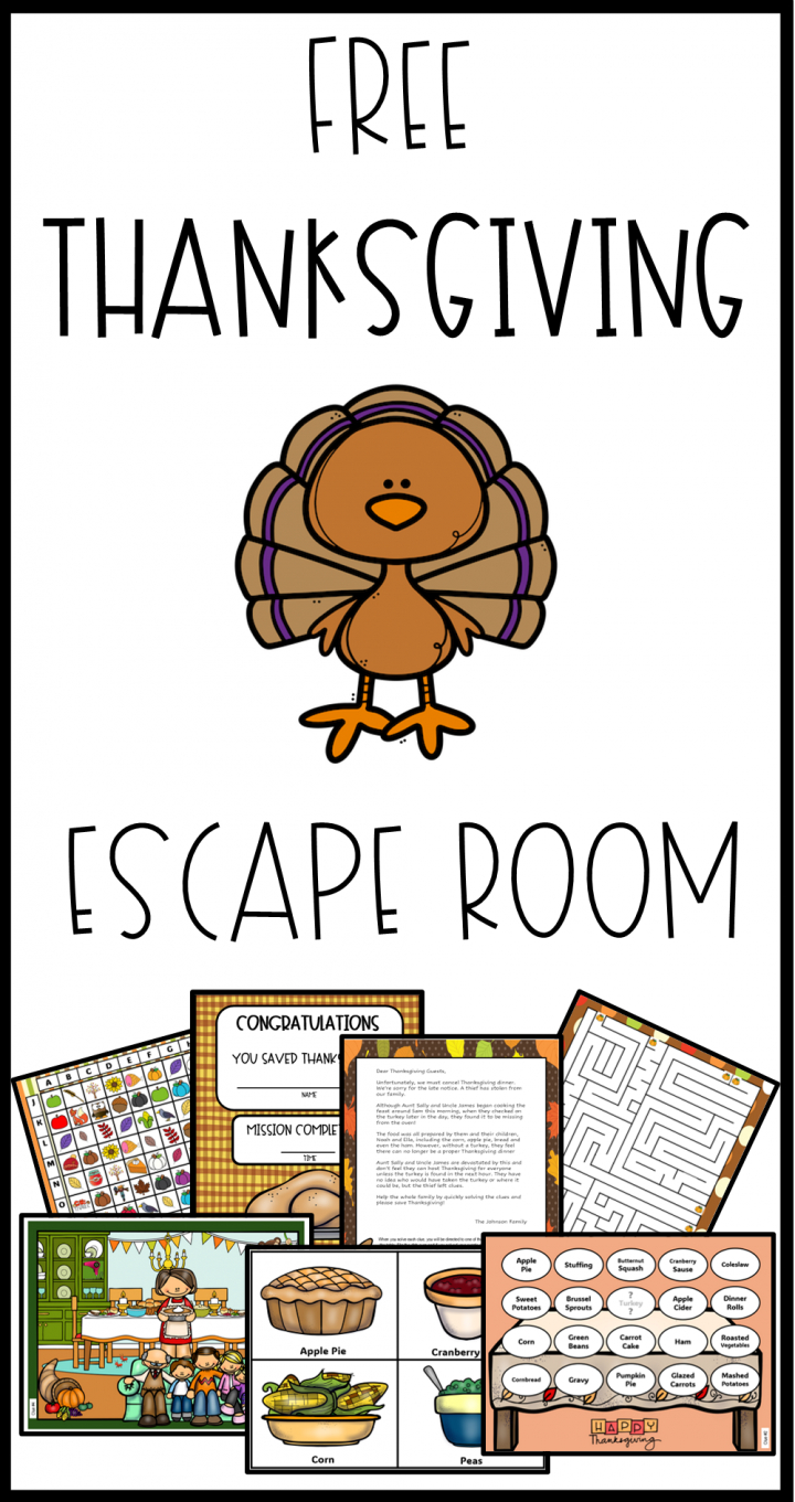 Best Free Thanksgiving Escape Room (Free Printable) regarding Thanksgiving Escape Room Free Printable