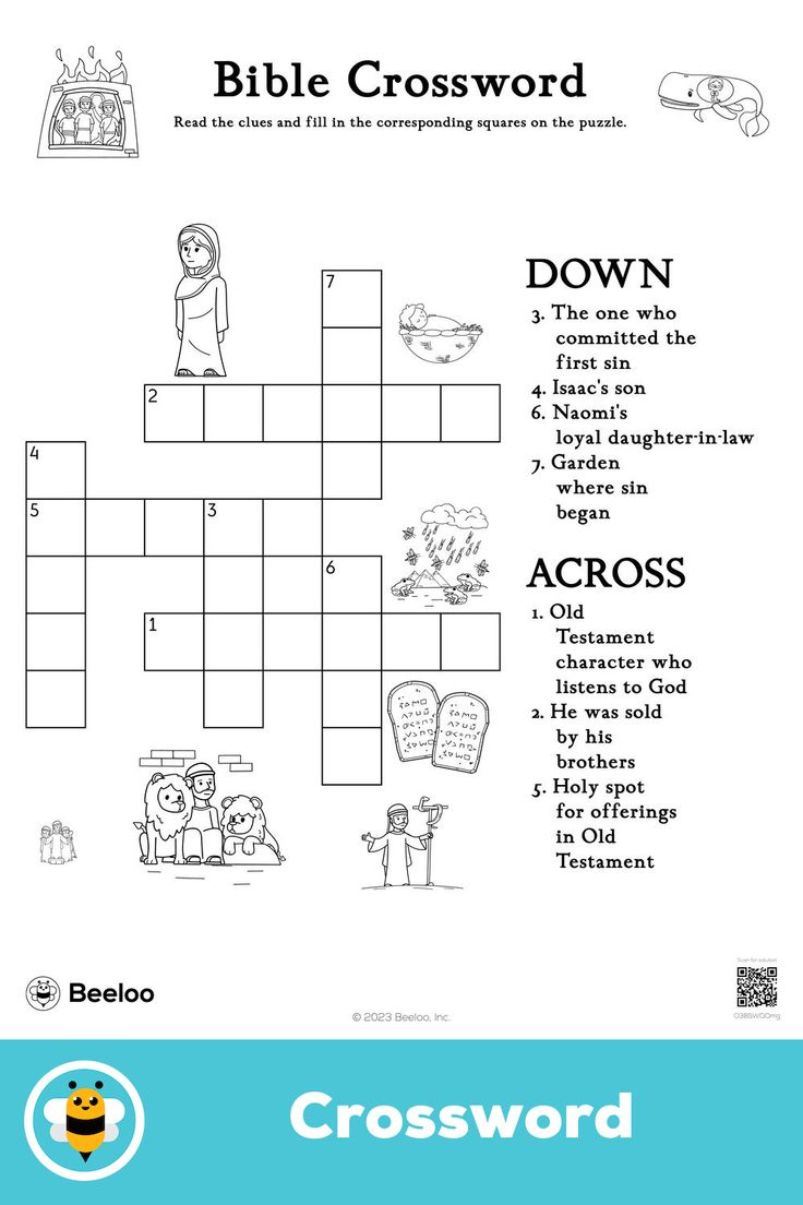 Bible Crossword intended for Printable Bible Crossword Puzzles For Youth